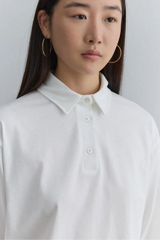 Polo Yaka Kısa Sweatshirt Ekru - Fahhar Design