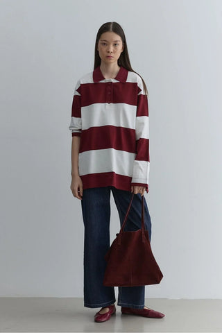 Polo Yaka Premium Sweatshirt Bordo - Fahhar Design