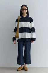 Polo Yaka Premium Sweatshirt Lacivert