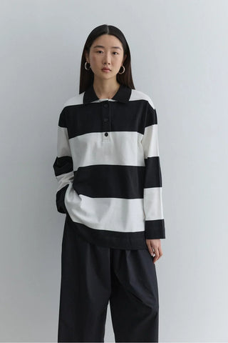 Polo Yaka Premium Sweatshirt Siyah - Fahhar Design