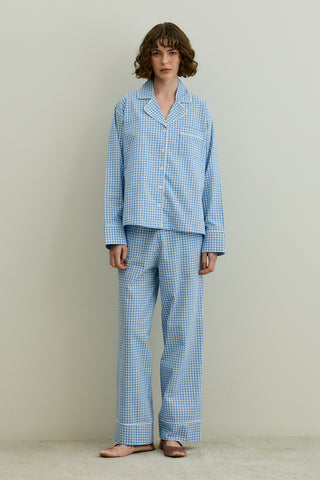 Pötikare Pamuk Pijama Takımı Mavi