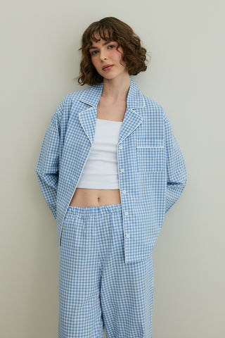 Pötikare Pamuk Pijama Takımı Mavi