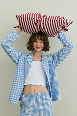 Pötikare Pamuk Pijama Takımı Mavi