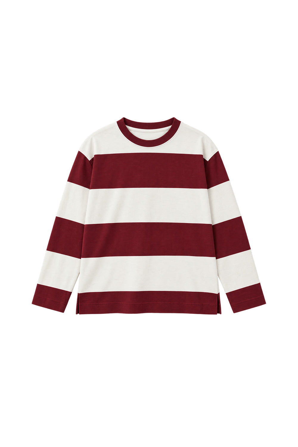 Premium Çizgili Sweatshirt Bordo