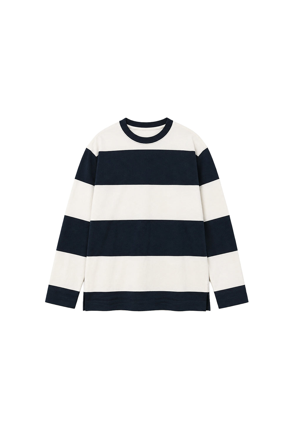 Premium Çizgili Sweatshirt Lacivert