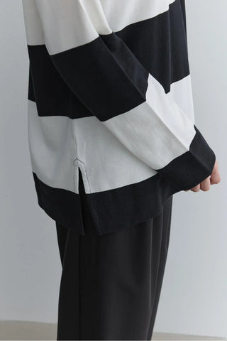 Premium Çizgili Sweatshirt Siyah - Fahhar Design