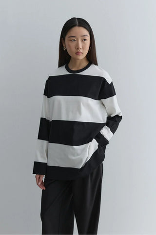Premium Çizgili Sweatshirt Siyah - Fahhar Design