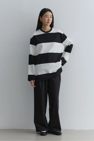 Premium Çizgili Sweatshirt Siyah - Fahhar Design