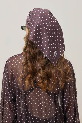 Puantiye Desen Bandana Kahverengi