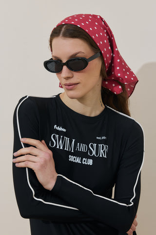 Puantiye Desen Bandana Kırmızı