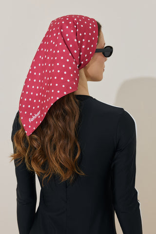 Puantiye Desen Bandana Kırmızı