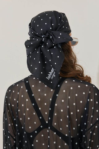 Puantiye Desen Bandana Siyah