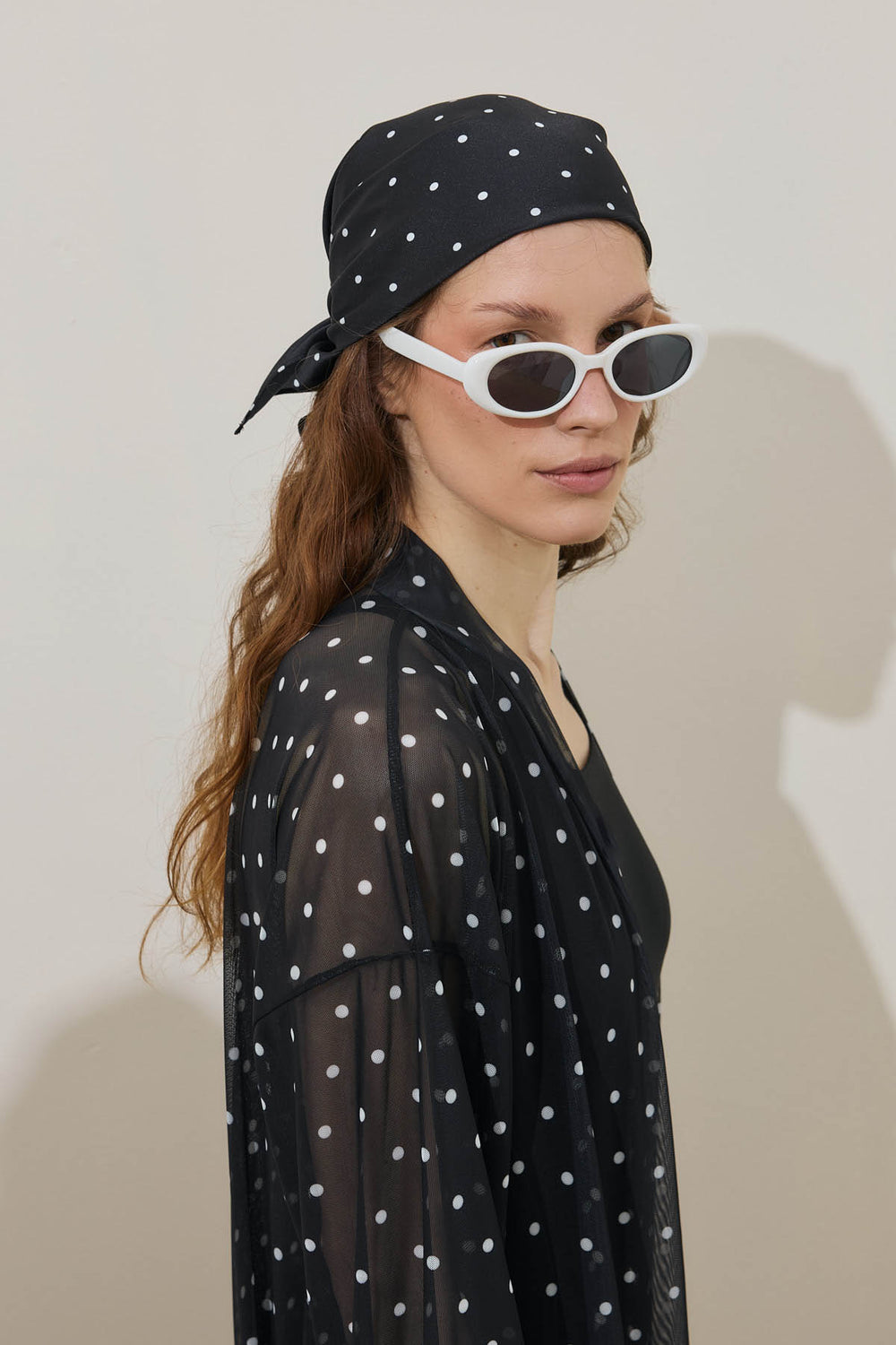Puantiye Desen Bandana Siyah