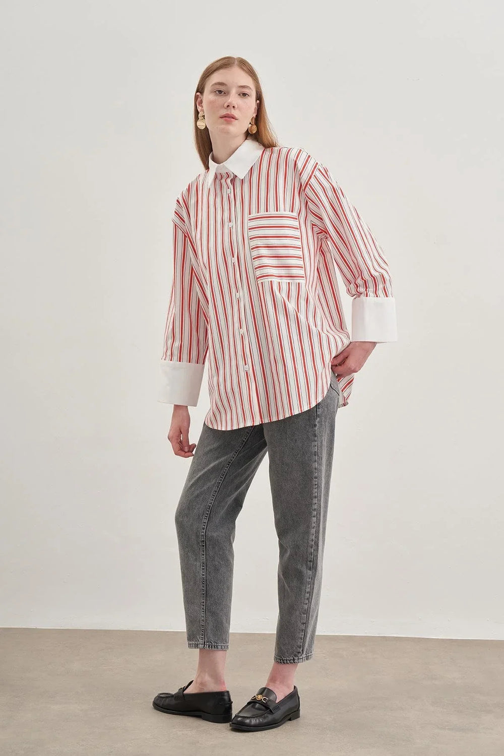 Casual Shirt Striped Red