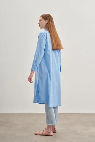 Rahat Maxi Gömlek Açık mavi - Fahhar Design