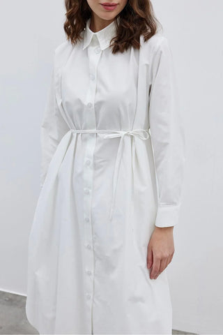 Rahat Maxi Gömlek Ekru - Fahhar Design