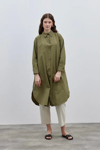 Rahat Maxi Gömlek Yeşil - Fahhar Design