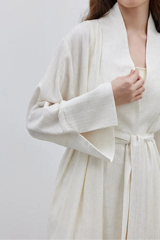 Rahat Maxi Kimono Ekru - Fahhar Design