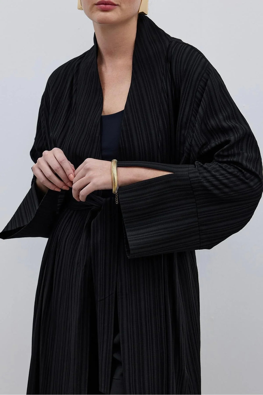 Comfortable Maxi Kimono Black