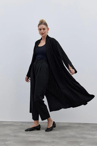Rahat Maxi Kimono Siyah - Fahhar Design