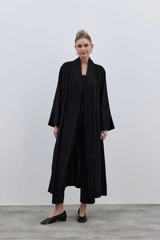 Rahat Maxi Kimono Siyah - Fahhar Design