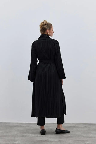 Rahat Maxi Kimono Siyah - Fahhar Design