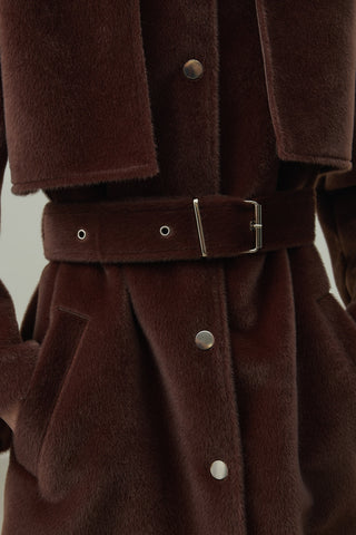 Rüzgarlık Detaylı Ceket Kaban Kahverengi