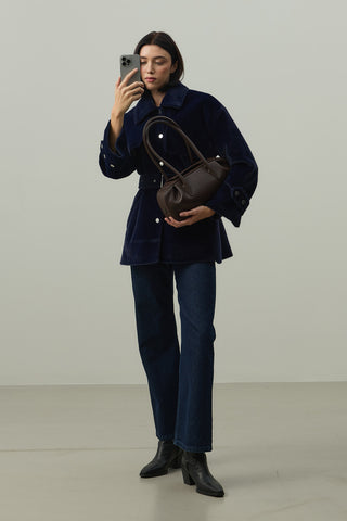 Rüzgarlık Detaylı Ceket Kaban Lacivert