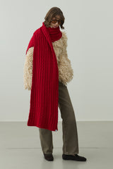 Saç Örgü Atkı Kırmızı