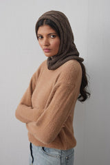 Saç Örgü Bere Kahverengi