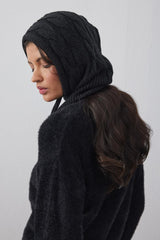 Saç Örgü Bere Siyah