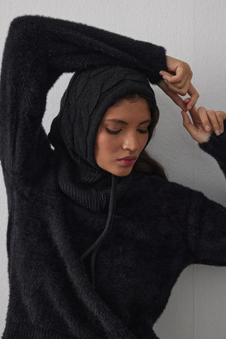 Saç Örgü Bere Siyah