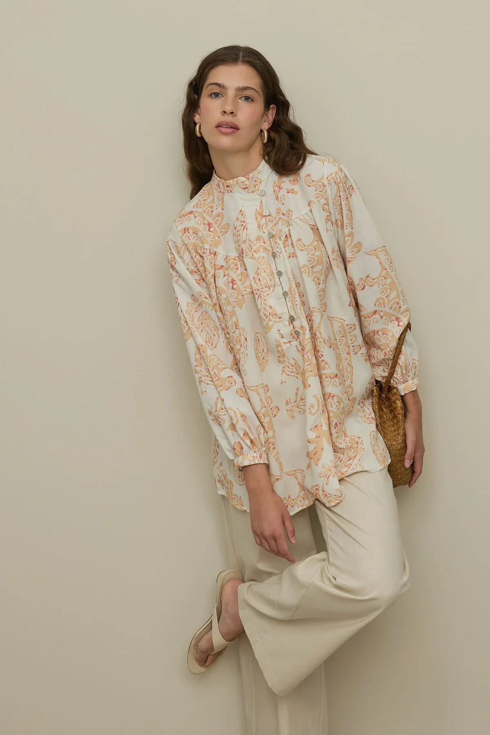 Shawl Pattern British Shirt Yellow