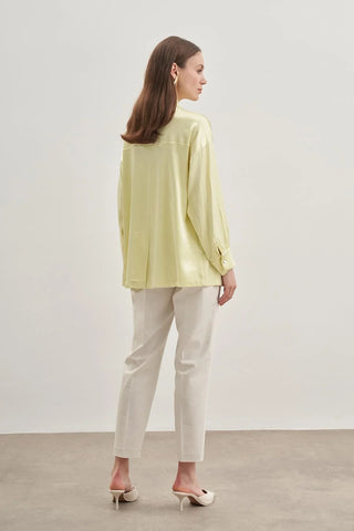 Saten Kimono Açık Yeşil - Fahhar Design