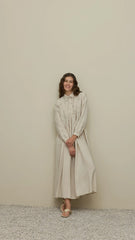 Şerit Detaylı Modal Elbise Taş