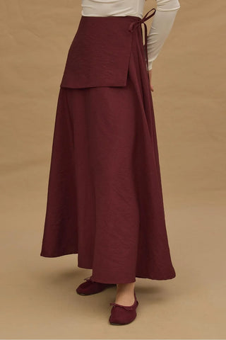 Seyyar Kemerli Etek Bordo - Fahhar Design