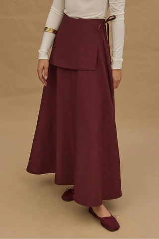 Seyyar Kemerli Etek Bordo - Fahhar Design