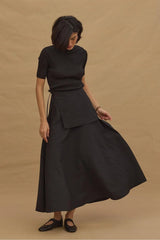 Seyyar Kemerli Etek Siyah