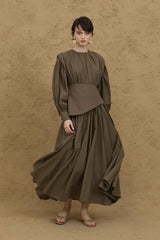 Removable Voile Dress Green