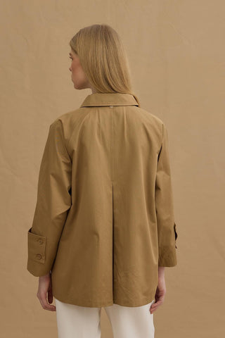 Seyyar Yakalı Trençkot Camel