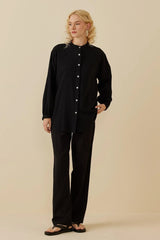 Şile Bezi Gömlek Siyah