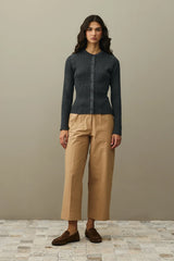 Simli Fitilli Hırka Antrasit