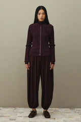 Simli Fitilli Hırka Bordo