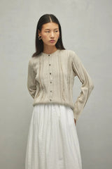 Glittery Cardigan Beige