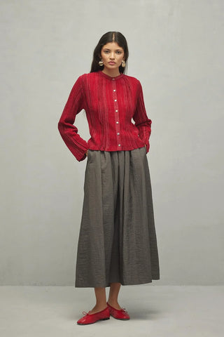 Simli Hırka Bordo - Fahhar Design