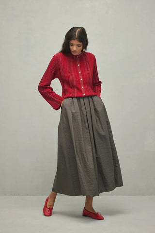 Simli Hırka Bordo - Fahhar Design