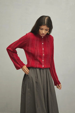 Simli Hırka Bordo - Fahhar Design
