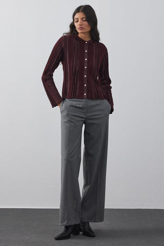 Simli Hırka Koyu Bordo - Fahhar Design