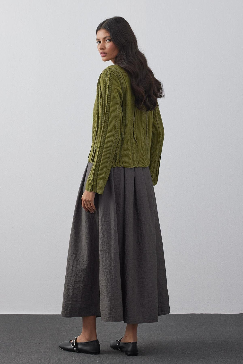Glittery Cardigan Green