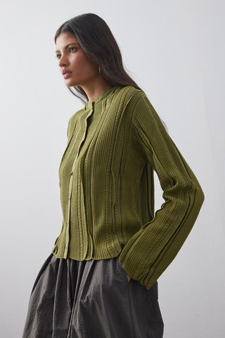 Simli Hırka Yeşil - Fahhar Design